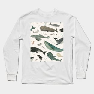 Big whale song Long Sleeve T-Shirt